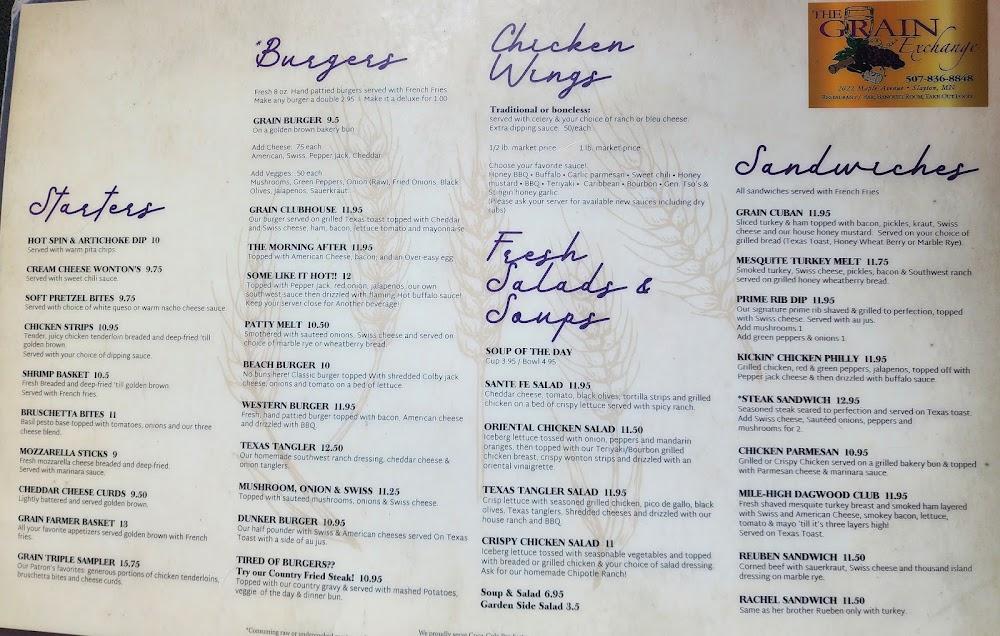 Grain Exchange Menu image 3